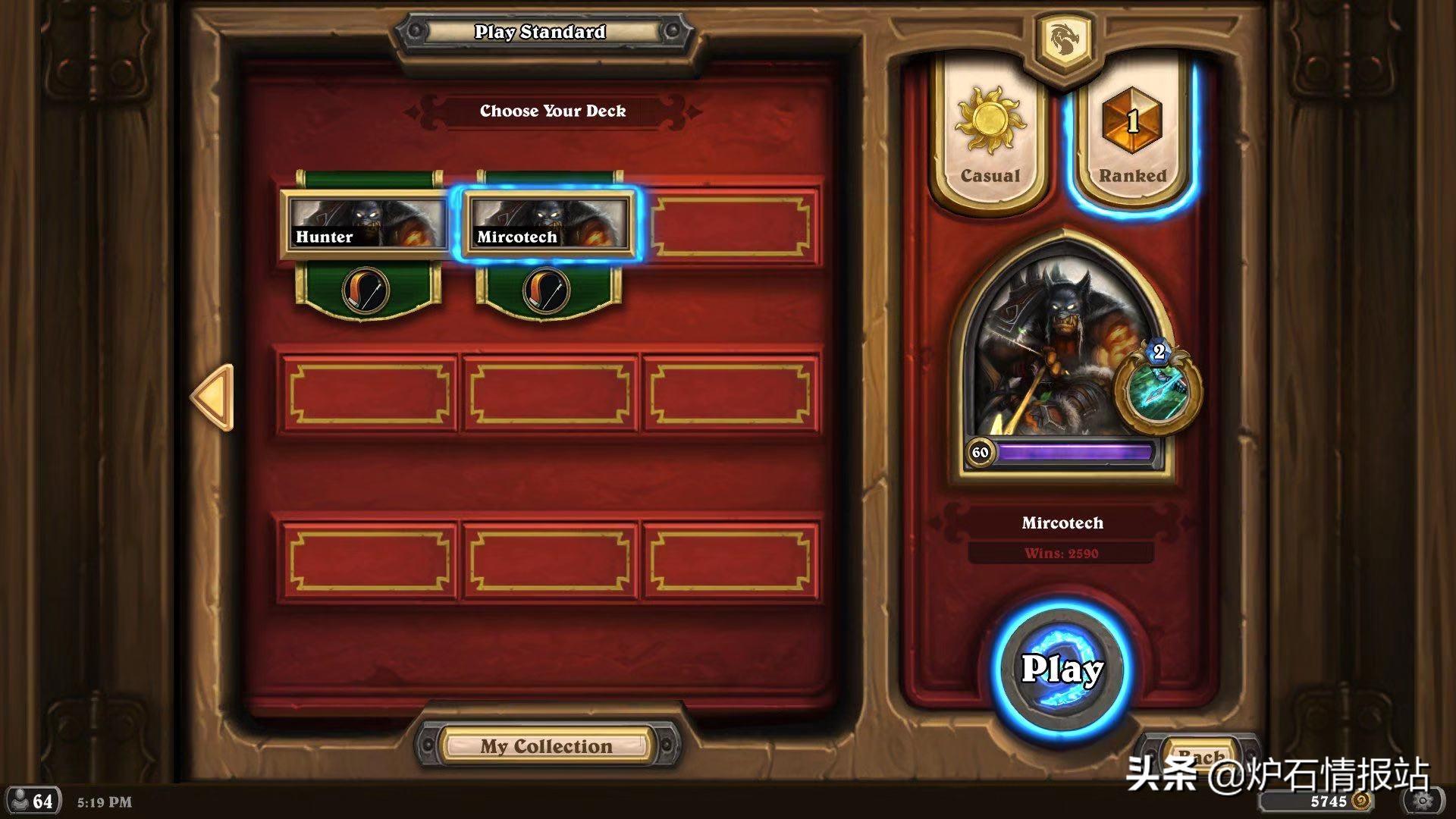 炉石传说新版本任务猎,炉石传说登顶卡组2019