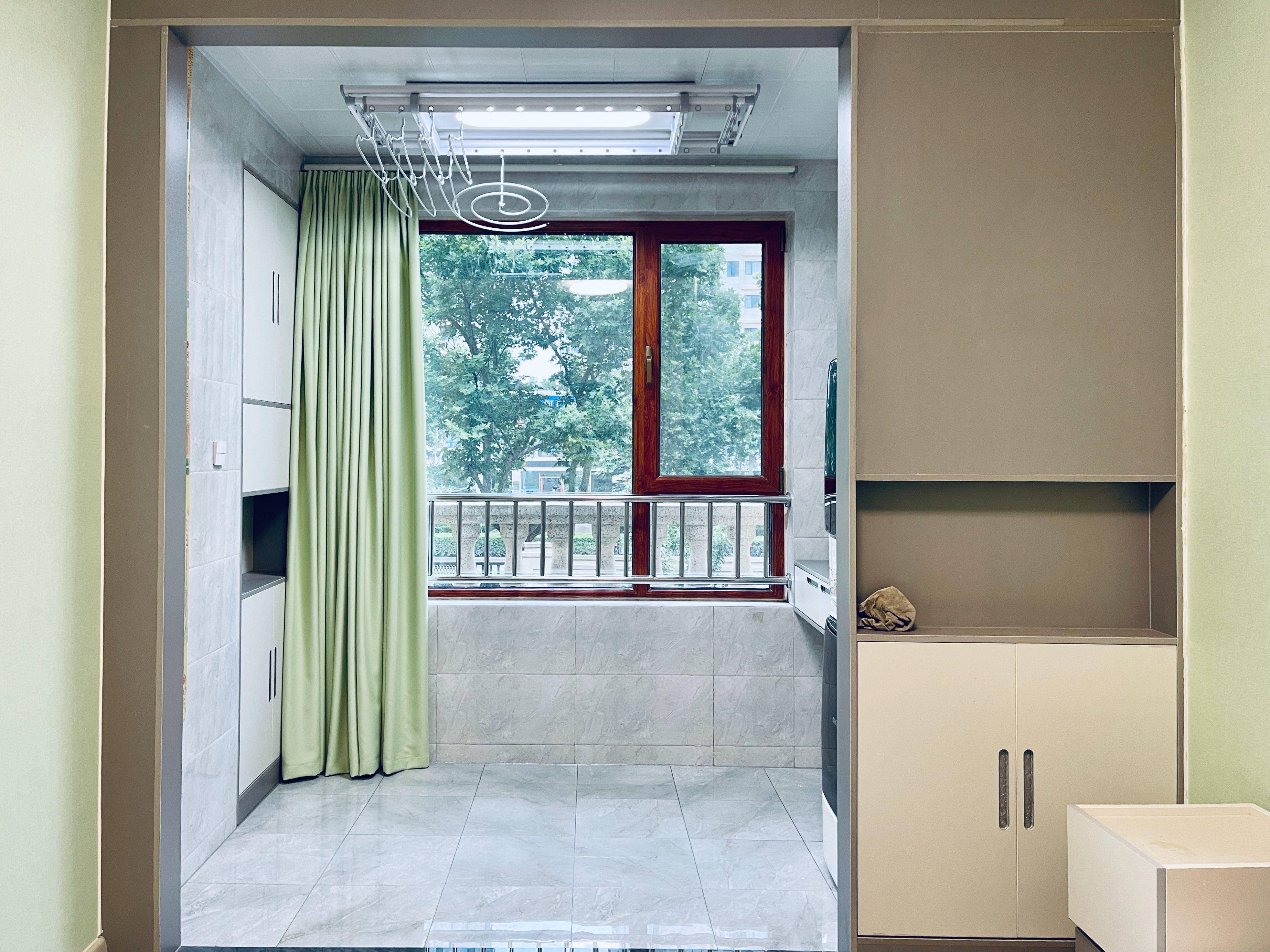 一字型洗衣房怎么布置好看,一平米洗衣房晾衣设计