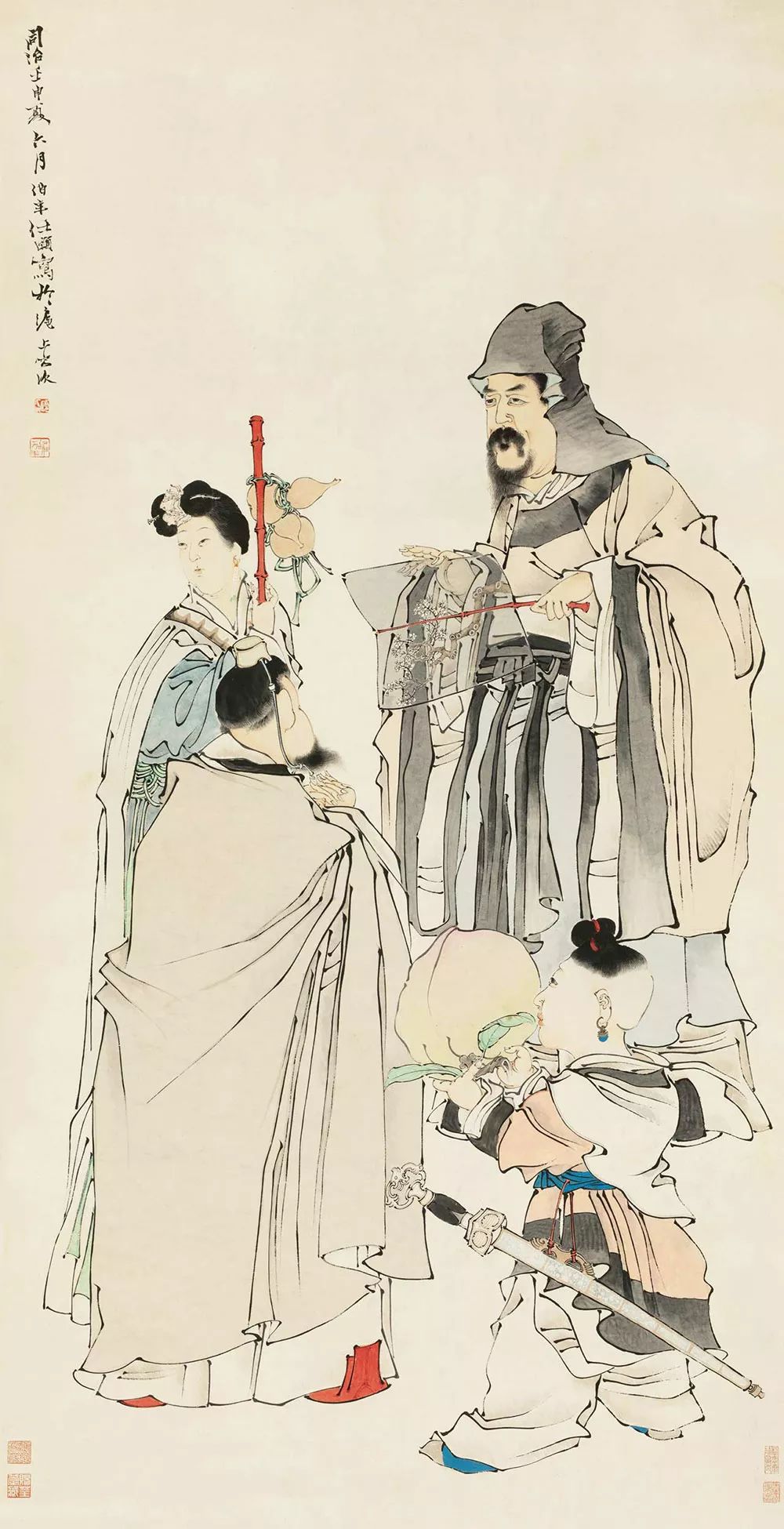 线条无人超越的大师任伯年 (任伯年线条作品)