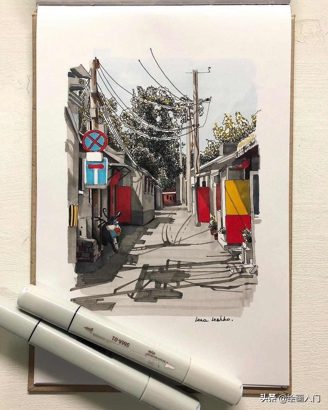 速写马克笔上色好还是水彩上色好,touchmark马克笔速写