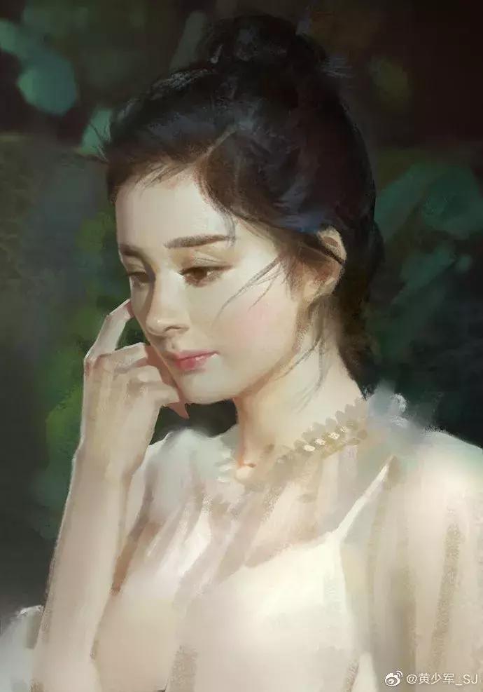 他的手绘原画太牛了，笔下美*欲人**欲飘仙，色调与笔感美煞无数网友