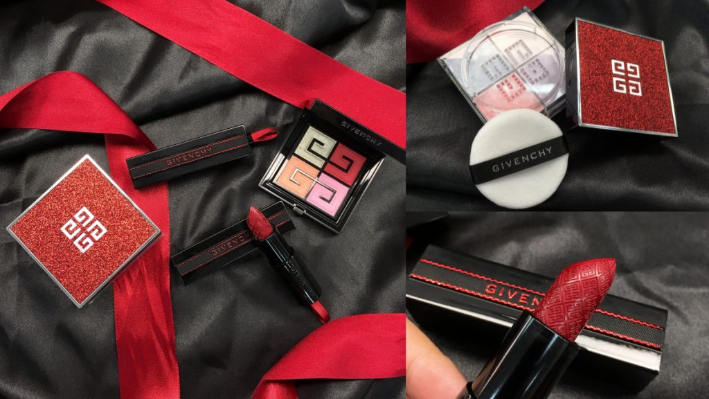 优雅漆黑透出闪亮红色星沙,纪梵希2019「红色霓光」限量圣诞彩妆