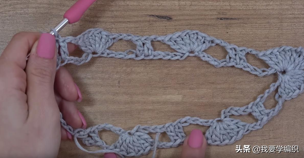 最新款钩披肩花样连接教程,简单易学钩披肩花样