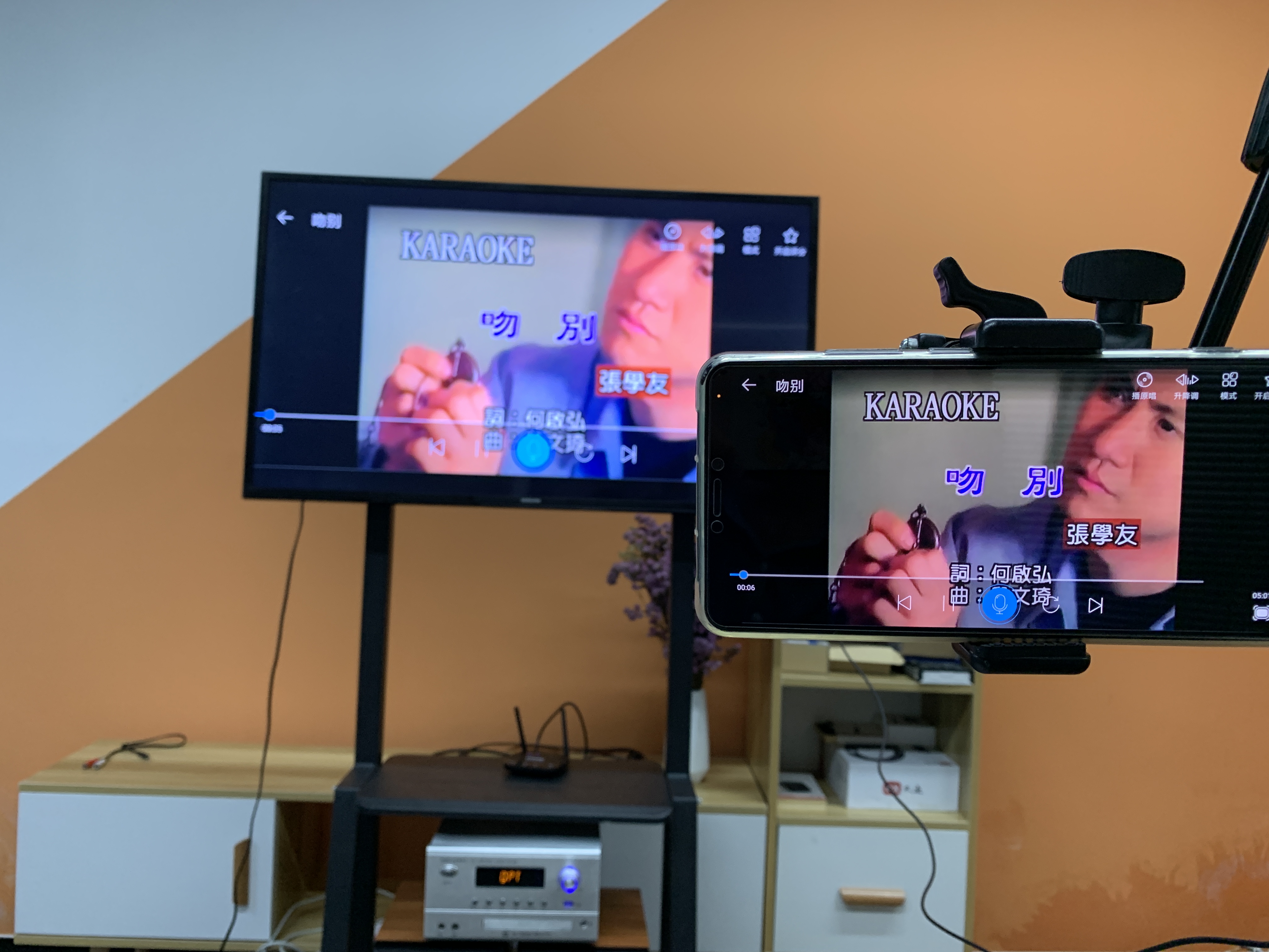 用5.0蓝牙接收器，复活老功放音响，连接电视不充会员无限K歌