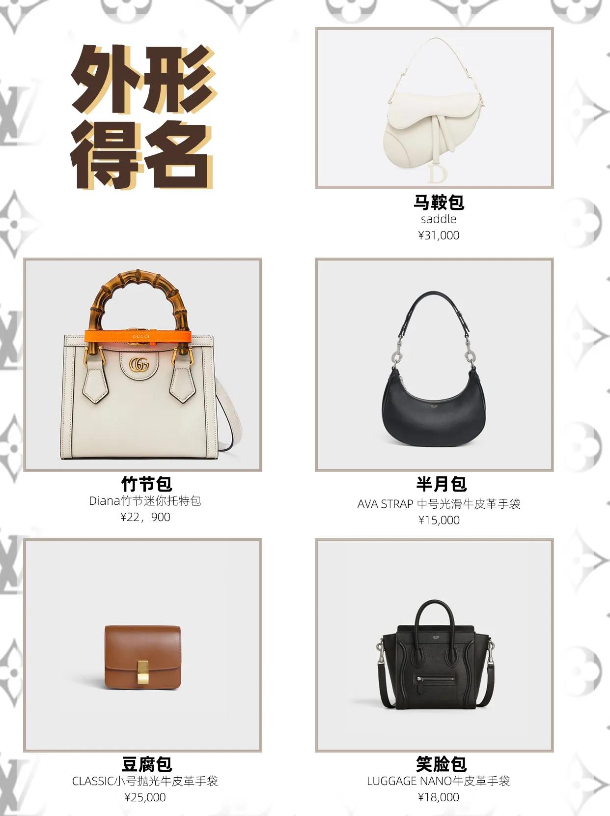 包包名称大牌,包包名字大全