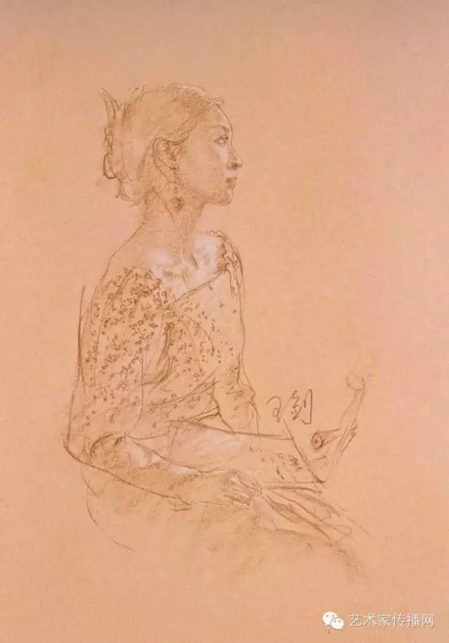 王剑的绘画作品欣赏,画家王剑粉笔画作品欣赏