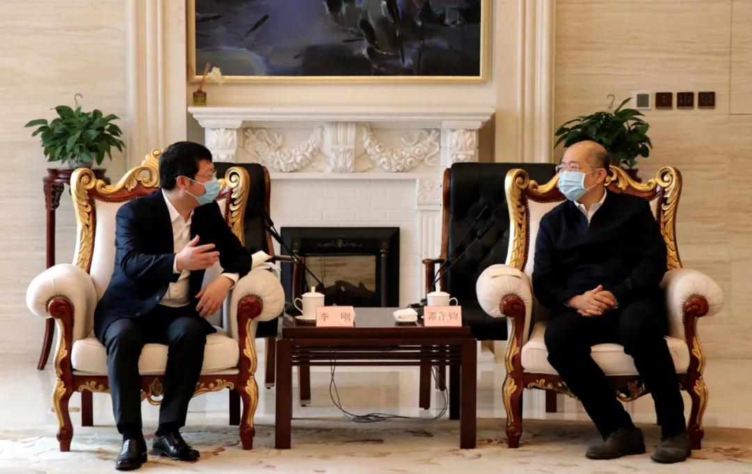 市长李刚率队拜会辽宁省委常委、大连市委书记谭作钧