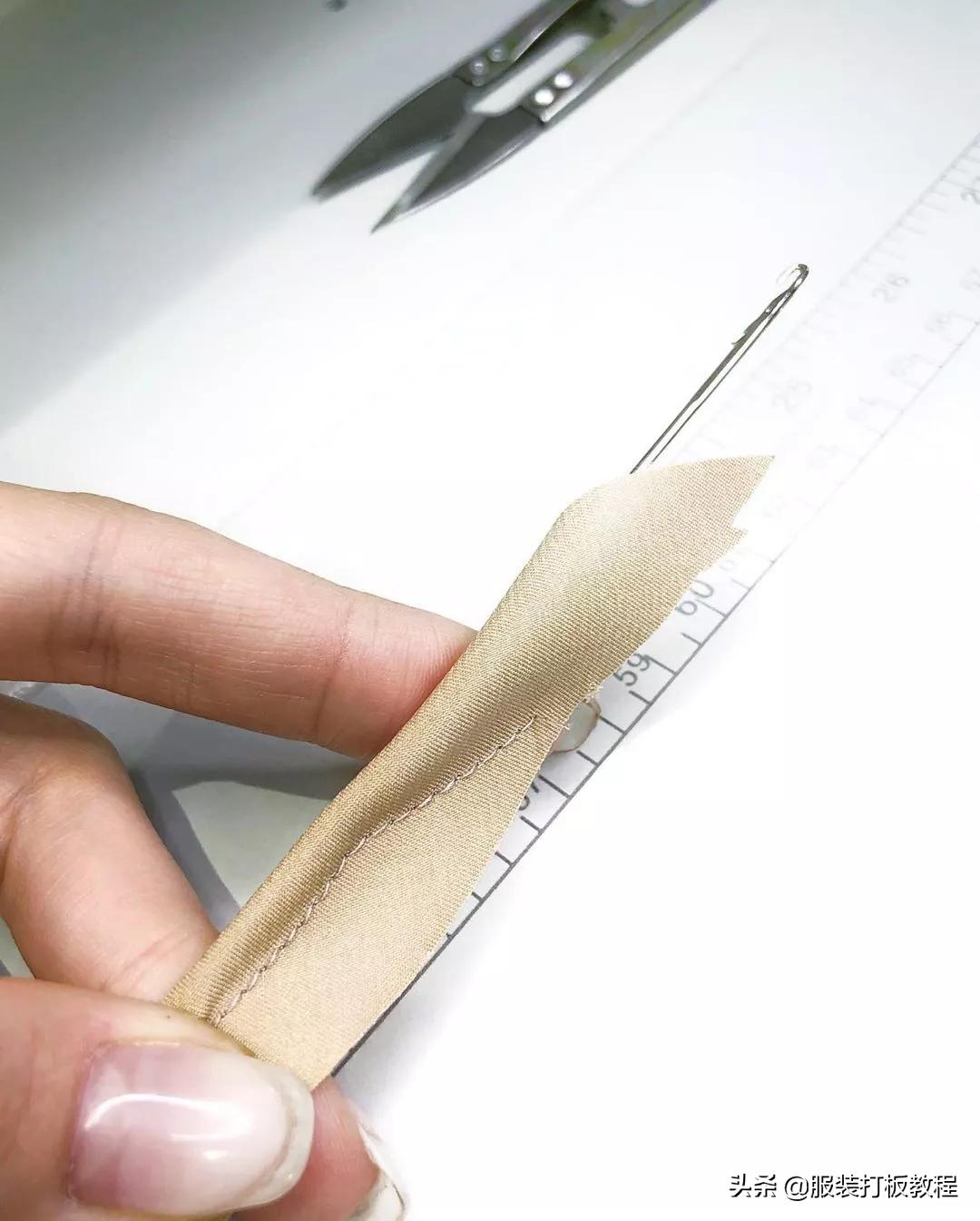 衣服直角小袢怎么做,才智服装技术