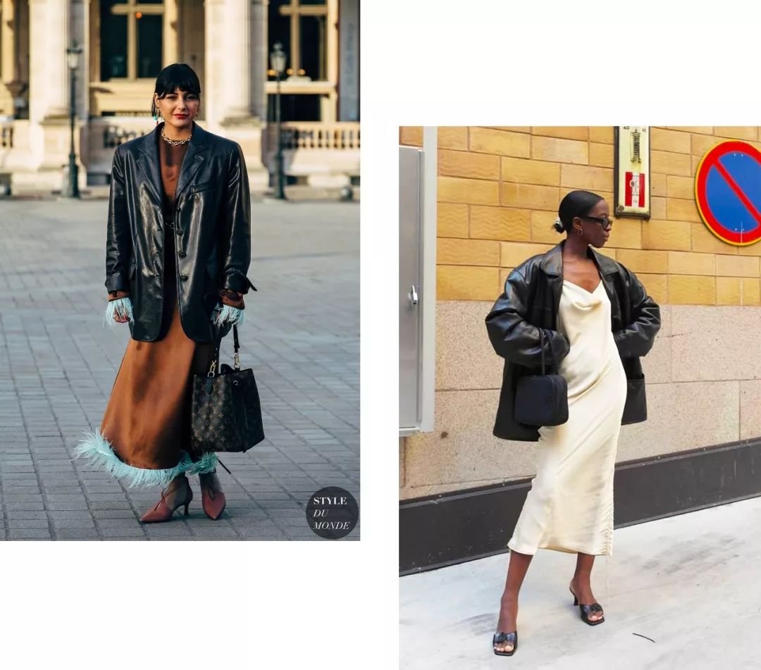 西装款式气场,时尚潮流皮西装