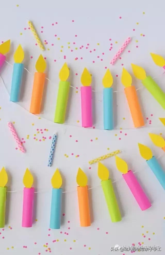 幼儿园小朋友过生日手工贺卡,生日贺卡蜡烛立体