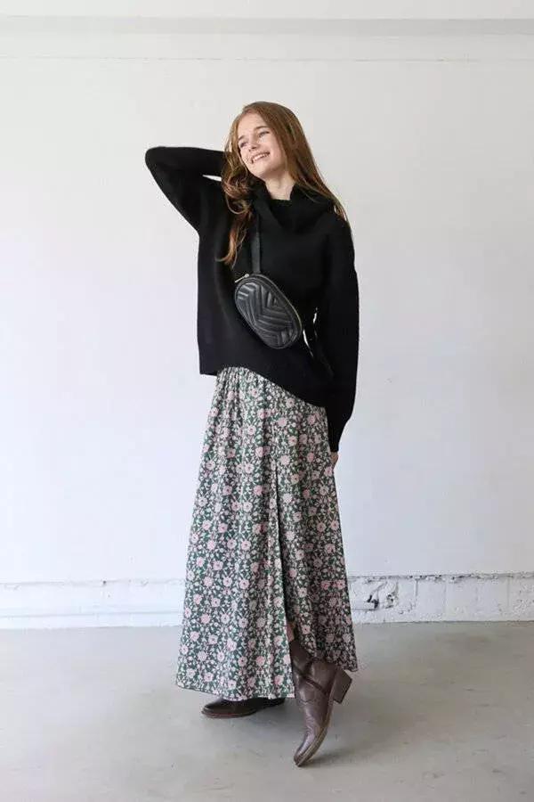 方领连衣裙冬天怎么穿,冬天也能穿的裙子