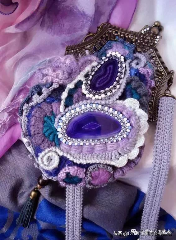 厉害了，极美爱尔兰钩花包包，看了这个才是真服气