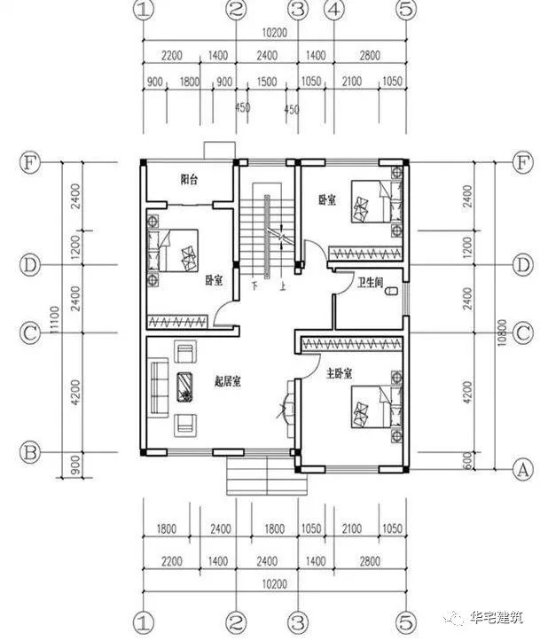 130平2层农村建房设计图15万左右,农村自建房120平方二层图造价15万