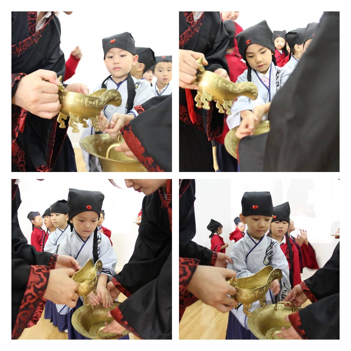 “国韵迎新·童趣古玩”西安天资贝恩幼儿园开学典礼满满国风