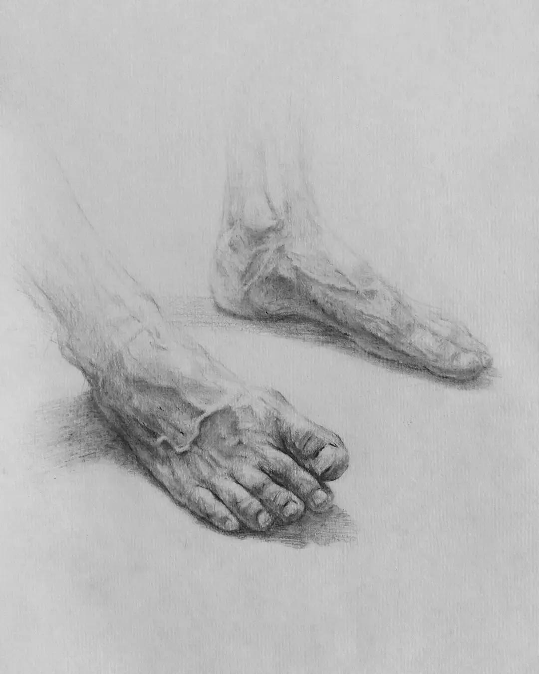 人体彩铅,人体五官彩铅