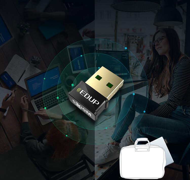 小身材大能量翼联EDUP1683千兆双频USB无线网卡带你自由飞翔