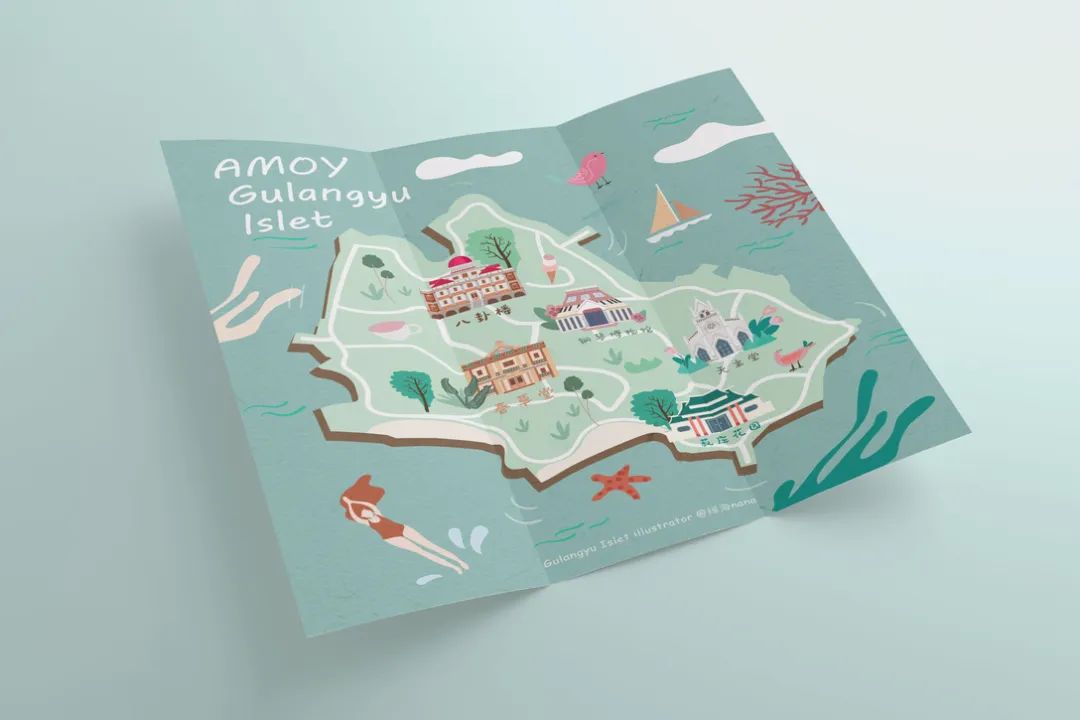 鼓浪屿景点地图全图,厦门鼓浪屿手绘地图