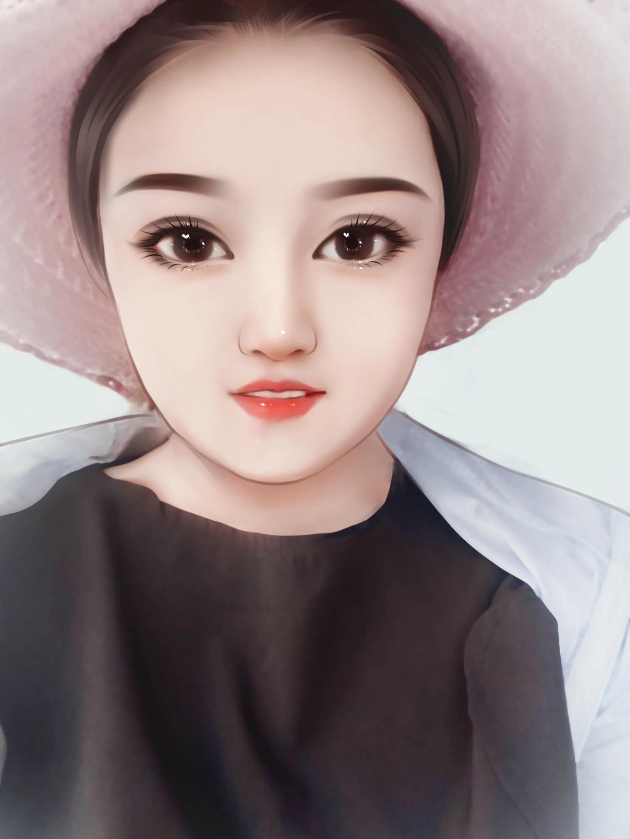 可爱的芭比娃娃手绘头像,换一换你的微信头像吧