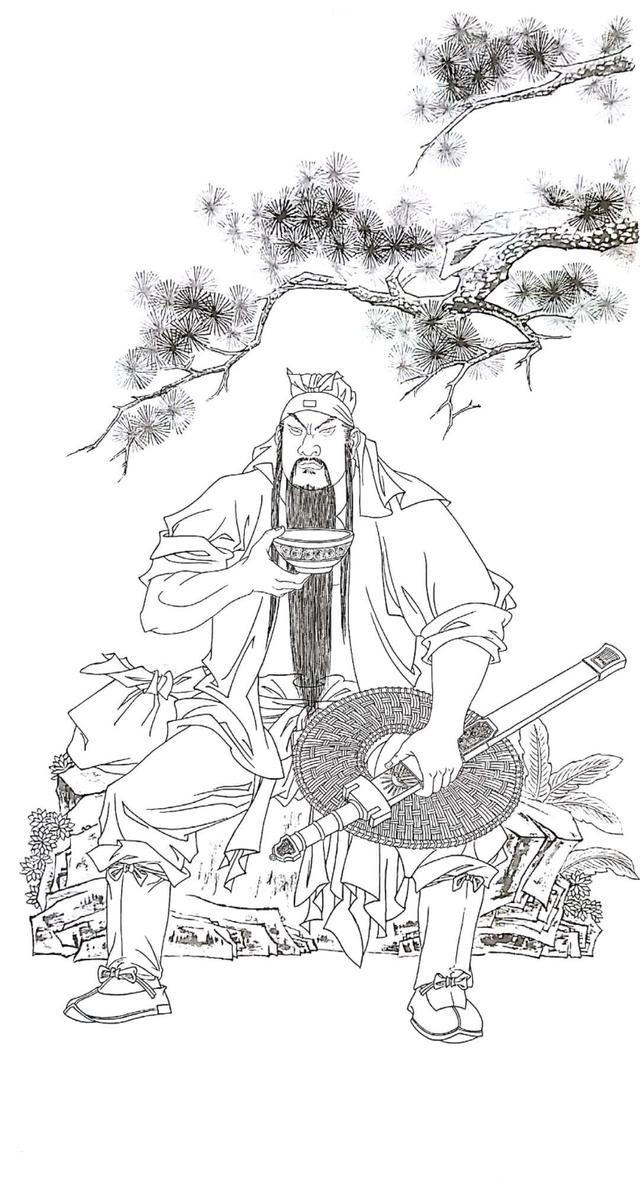 人物工笔白描线稿男青年,工笔白描人物图谱