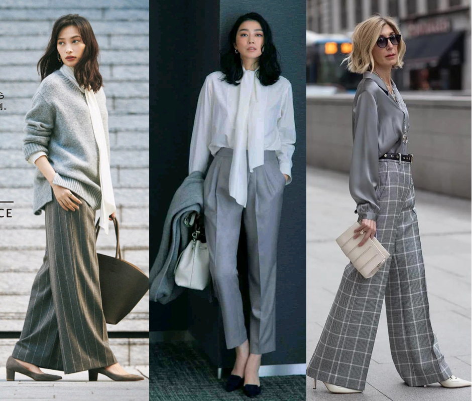 秋天穿灰色系衣服搭配图片欣赏,灰色秋天外套女小个子