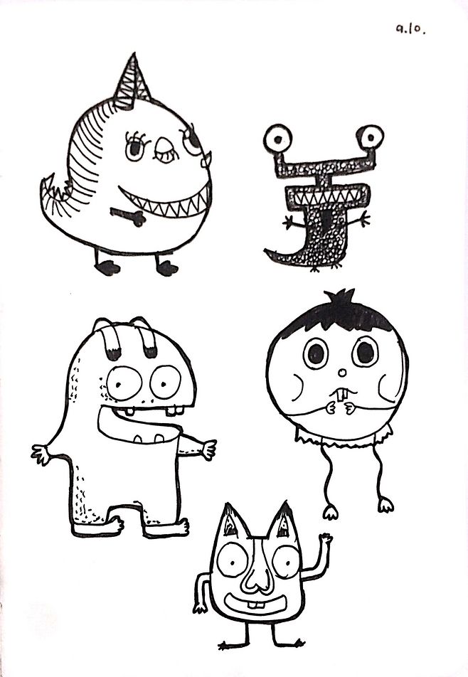 100个可爱图案简笔画人物,100个可爱简笔画比心小人