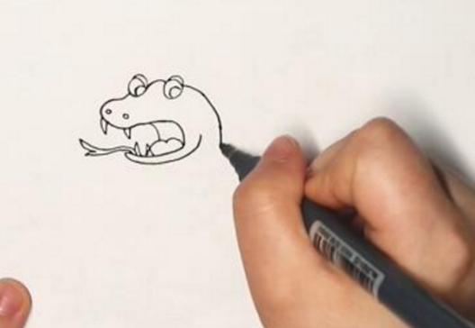 宝宝蛇简笔画简单又好看,儿童简笔画图片蛇