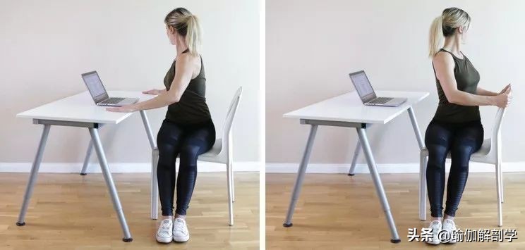 8个椅子瑜伽体式最适合上班一族,办公瑜伽动作