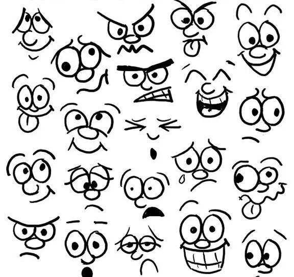 人物漫画简单表情包可爱,漫画中的表情包画法