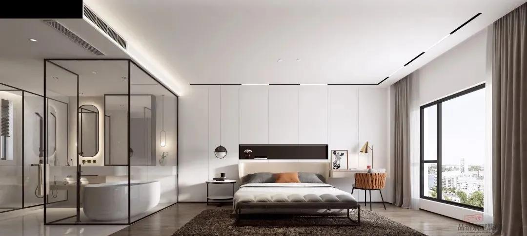 700平米现代轻奢装修效果图,大户型现代轻奢设计