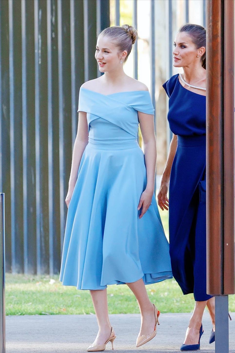 莱昂诺尔公主穿搭,莱昂诺尔公主出席活动黑白穿搭