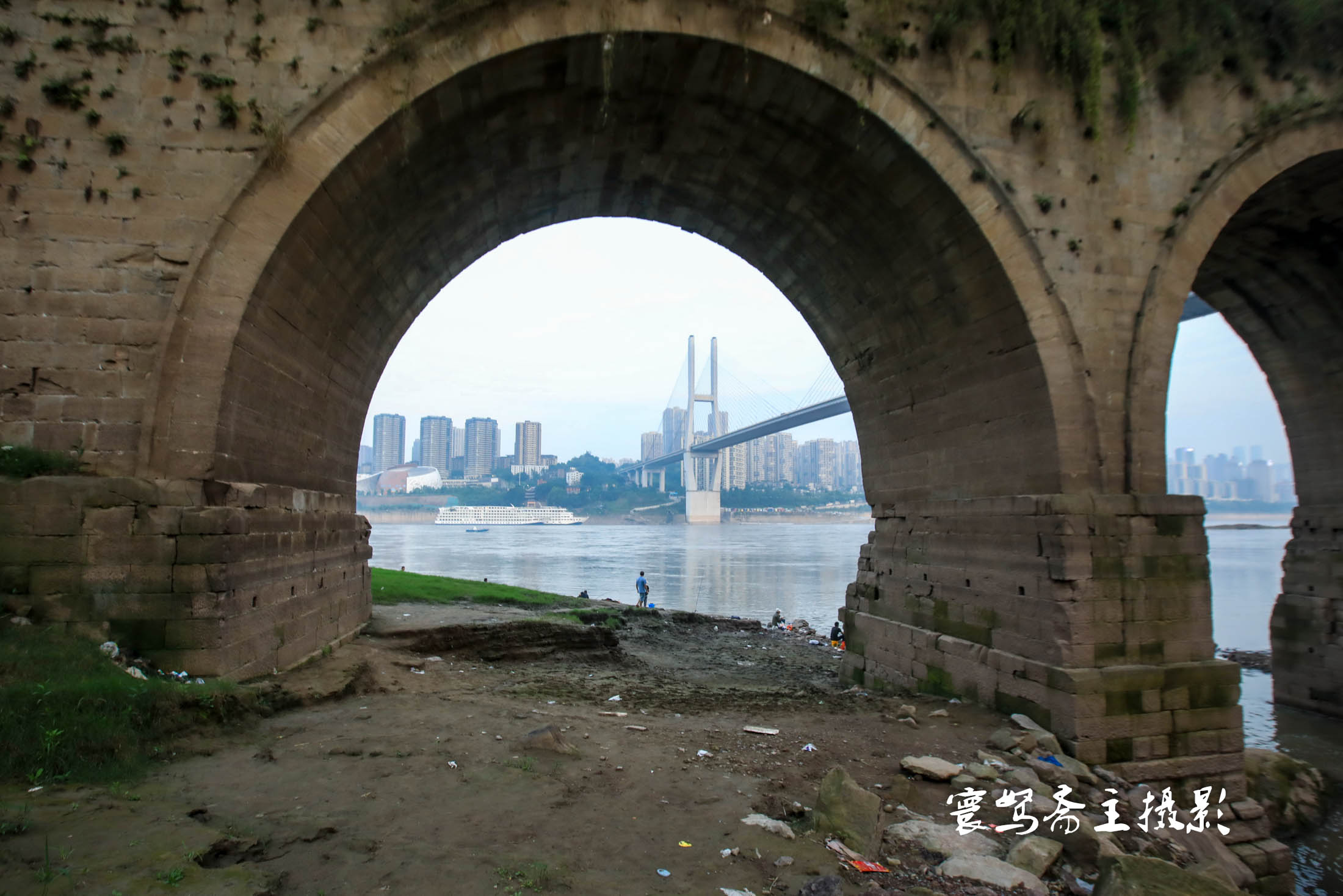 重庆茅溪百年偃月桥,重庆长江大桥两岸风光