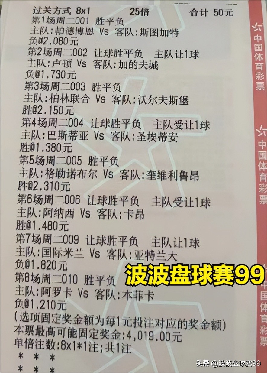 竞彩足球2串1实单推荐,竞彩足球2串1今日推荐