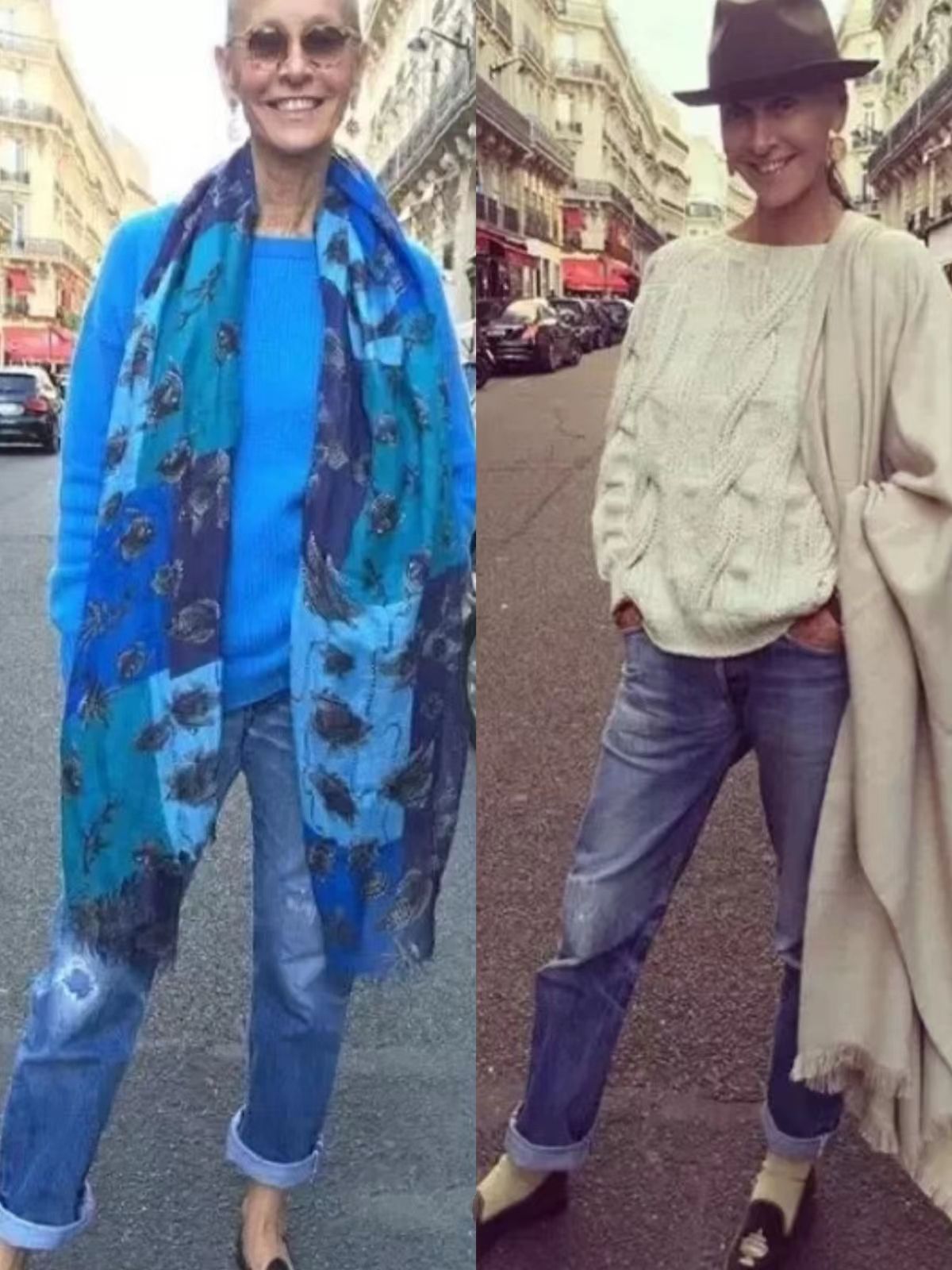 巴黎奶奶街头时尚,被51岁阿姨圈粉的少女感穿搭