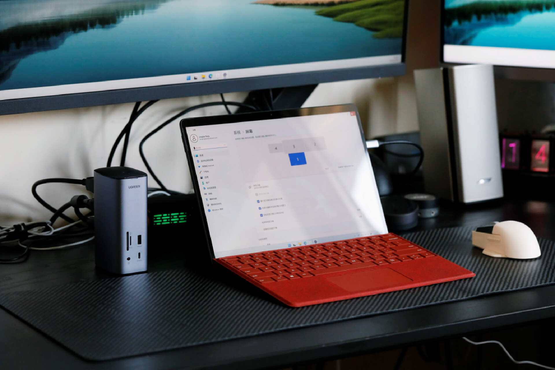 四屏联动怎么操作,绿联扩展