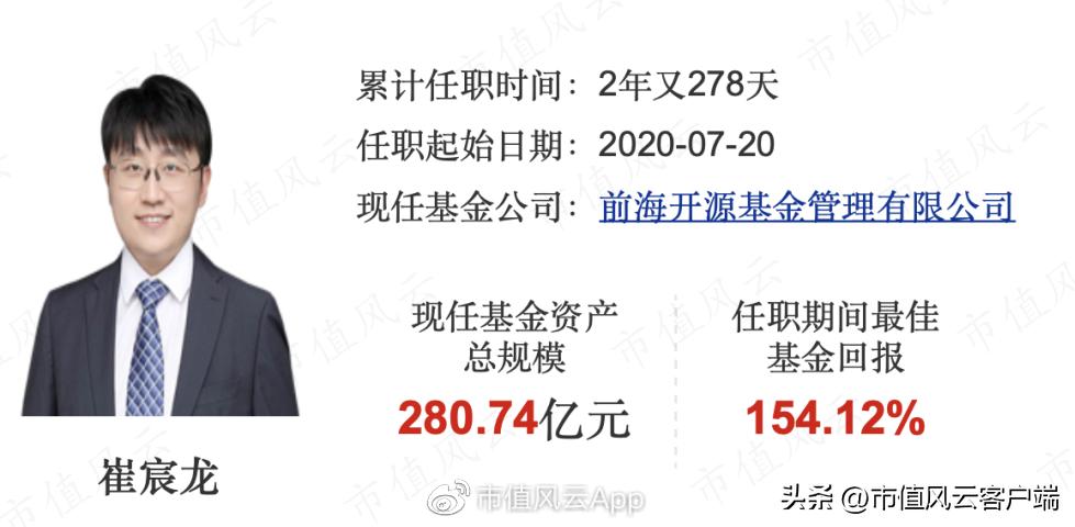 崔宸龙基金净值,崔宸龙最新持仓