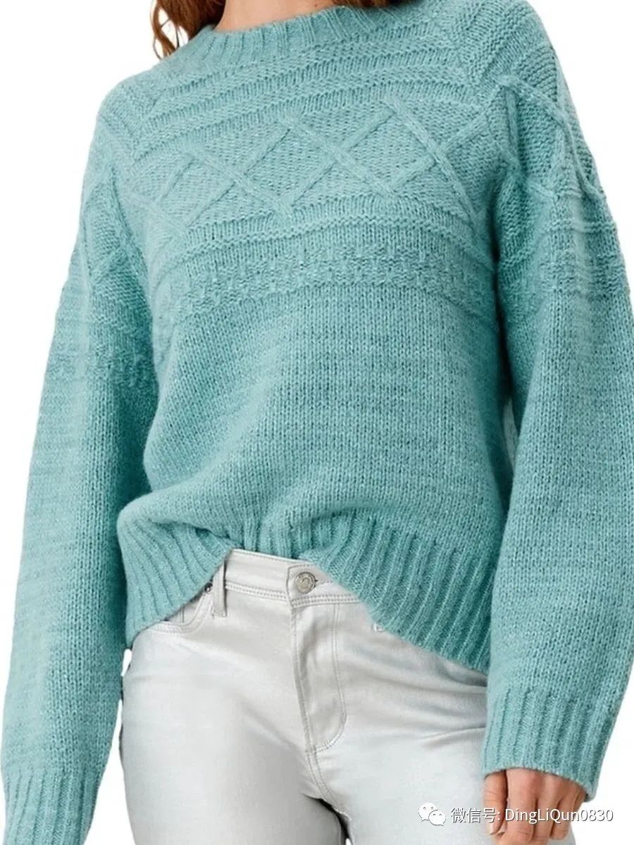 套头针织衫长款针织衫搭配示范,针织衫复古套头怎么套图解