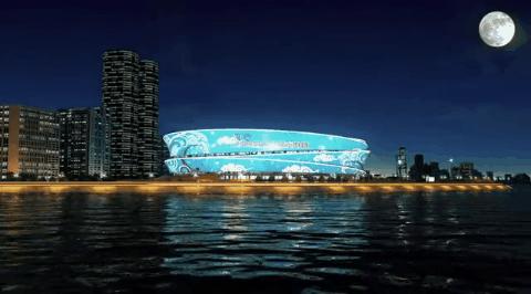 中国首座海上足球场,中国首座三面环海的世界级足球场