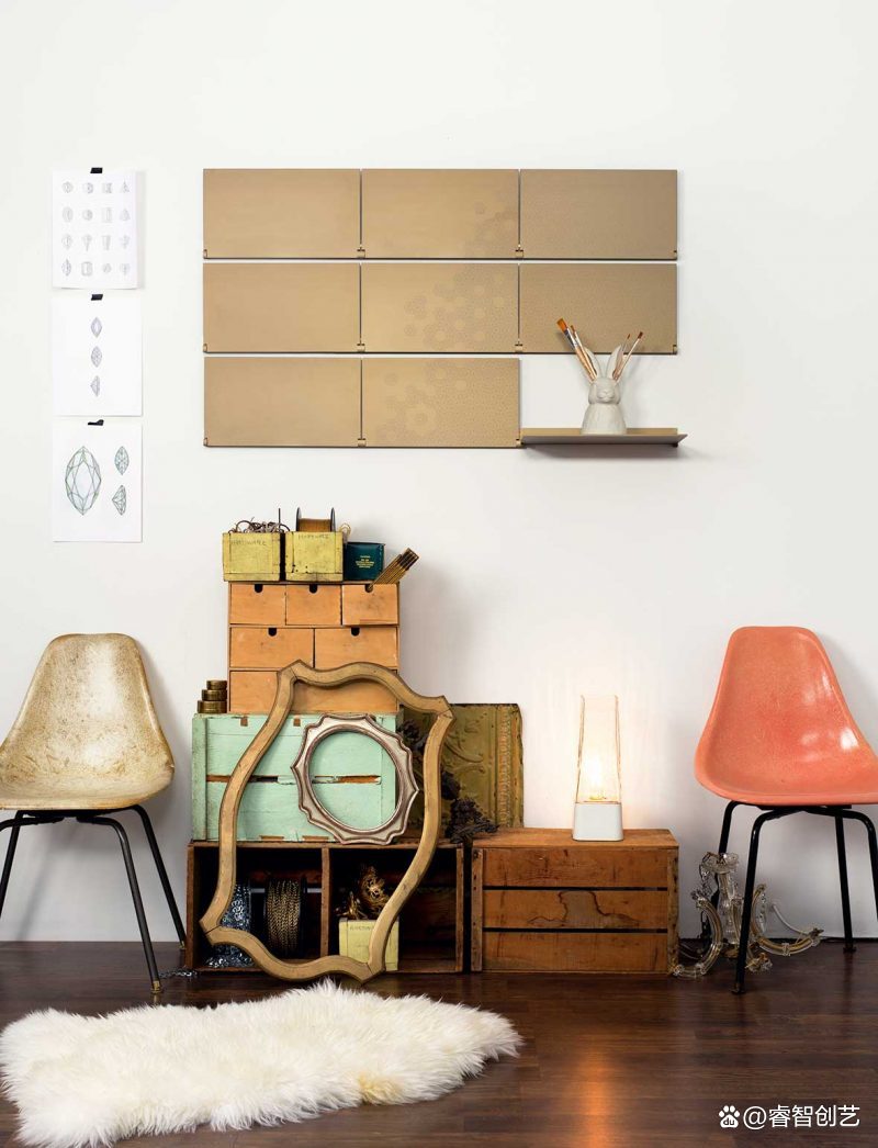 可观赏，也实用——芝加哥设计工作室Lakes+Well的艺术墙组合架